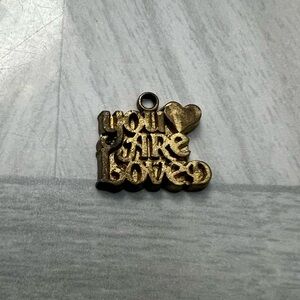 Vintage You Are Loved Charm Gold Goldtone 
🩷🩷🩷